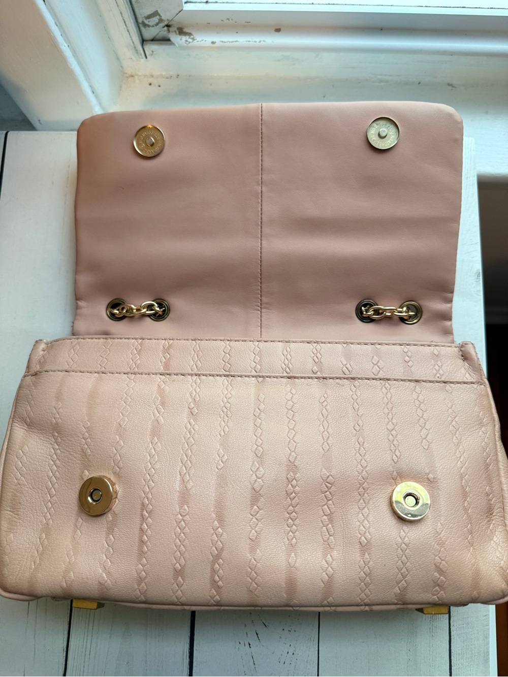 Sharif | Lion’s Gate Pink Leather Shoulder/Crossbody Bag - Picture 6 of 15